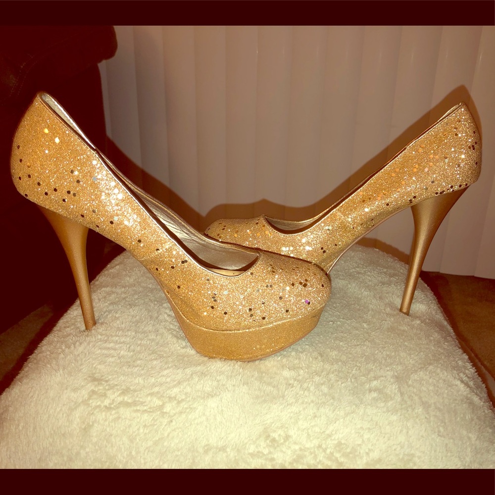 Tan & Glitter Stilettos